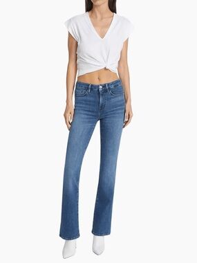 Frame Le Mini Boot Jeans in Crossings - Size 28